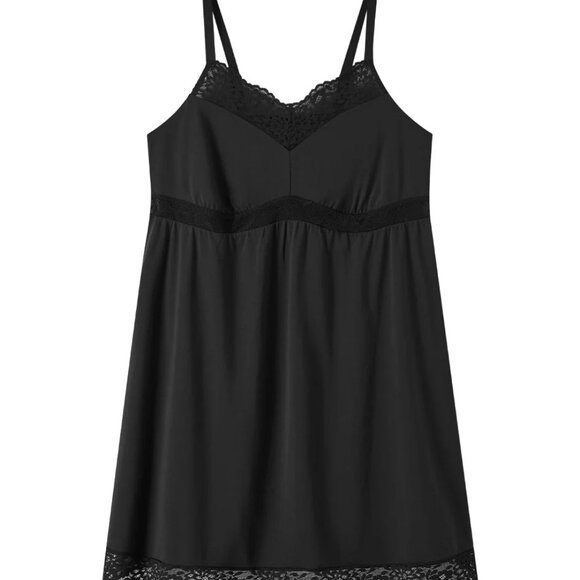 NEW 🎁 Soft Bliss Sleepwear Chemise by UNDERSTANCE In Black- Medium - Picture 2 of 4